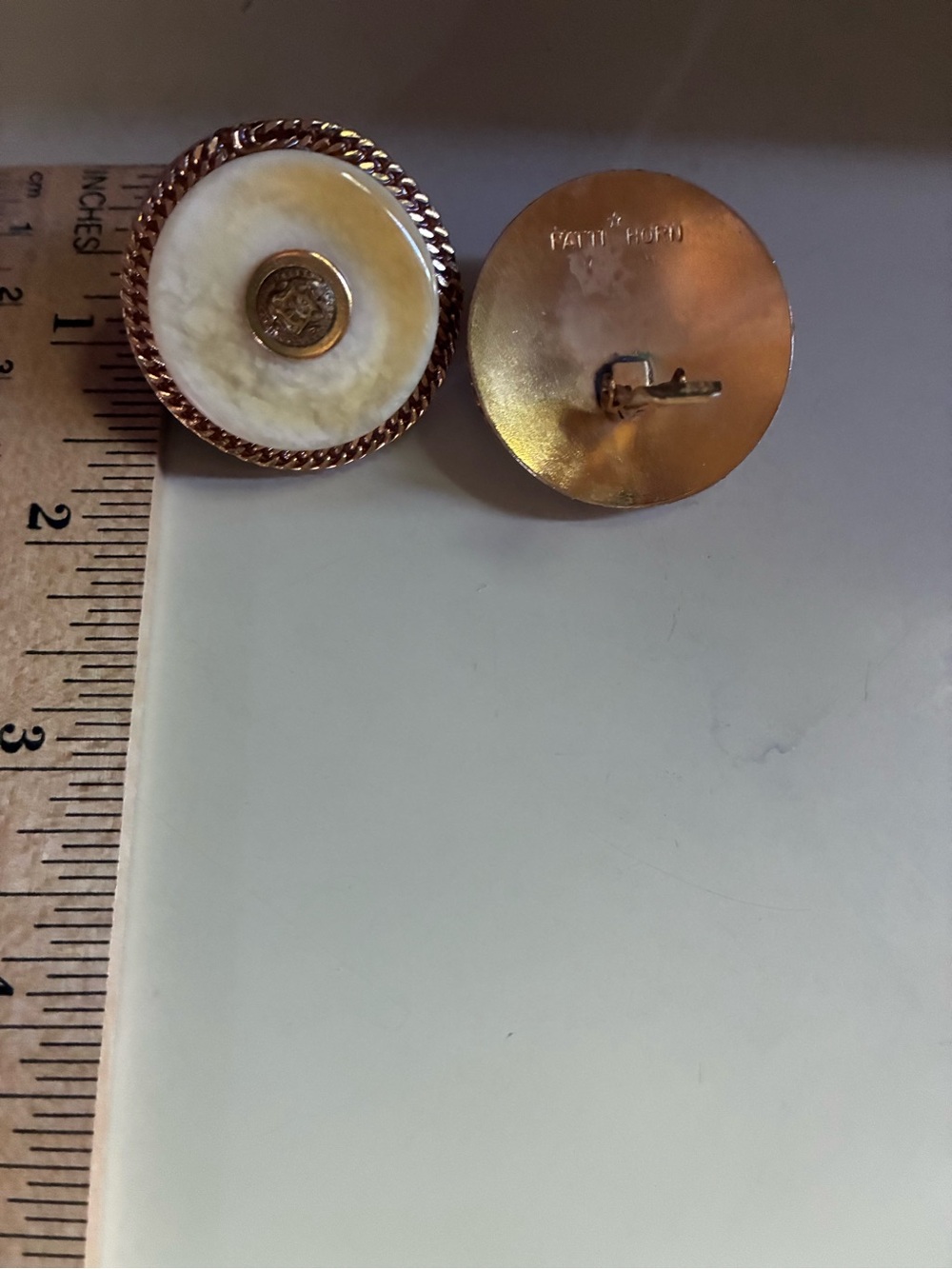 Patti Horn mid 80’s Vintage round statement-style earrings